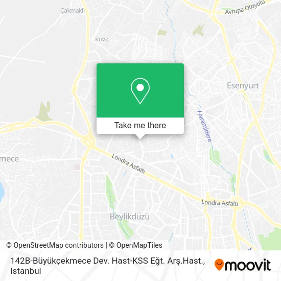 142B-Büyükçekmece Dev. Hast-KSS Eğt. Arş.Hast. map