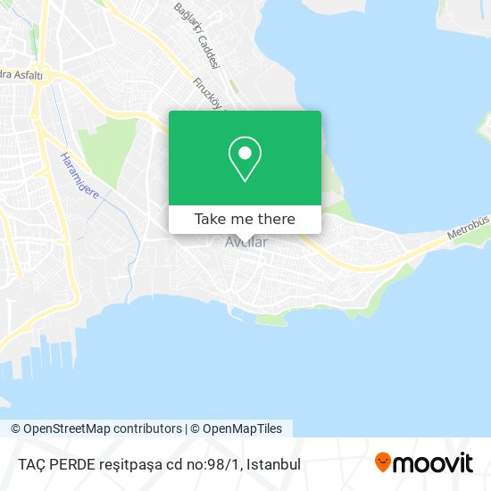 TAÇ PERDE reşitpaşa cd no:98/1 map
