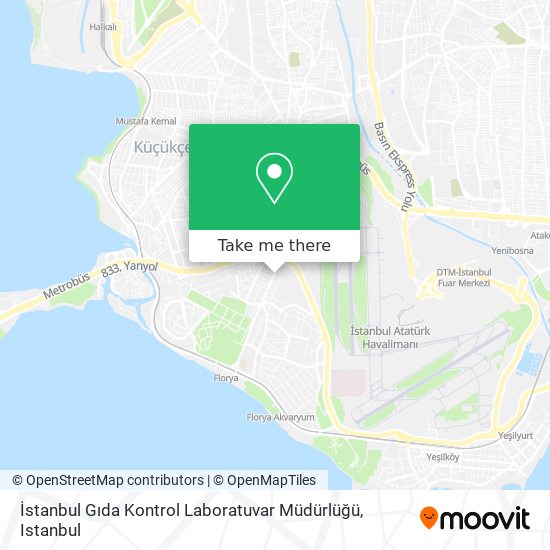 İstanbul Gıda Kontrol Laboratuvar Müdürlüğü map