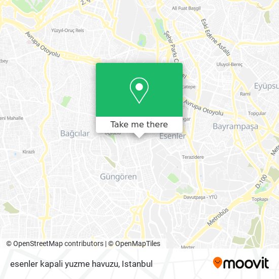 esenler kapali yuzme havuzu map