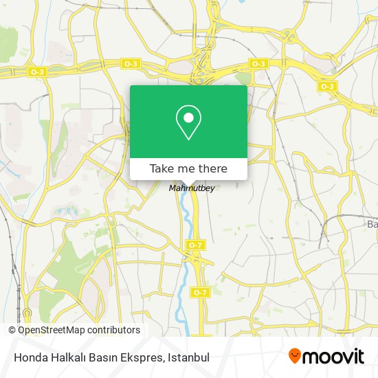 Honda Halkalı Basın Ekspres map