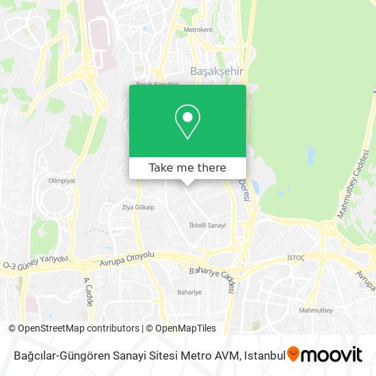 Bağcılar-Güngören Sanayi Sitesi Metro AVM map