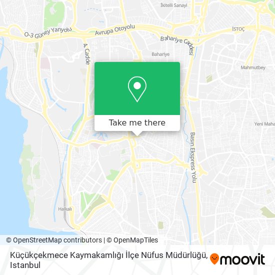 Küçükçekmece Kaymakamlığı İlçe Nüfus Müdürlüğü map