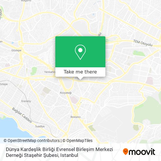 Dünya Kardeşlik Birliği Evrensel Birleşim Merkezi Derneği Staşehir Şubesi map