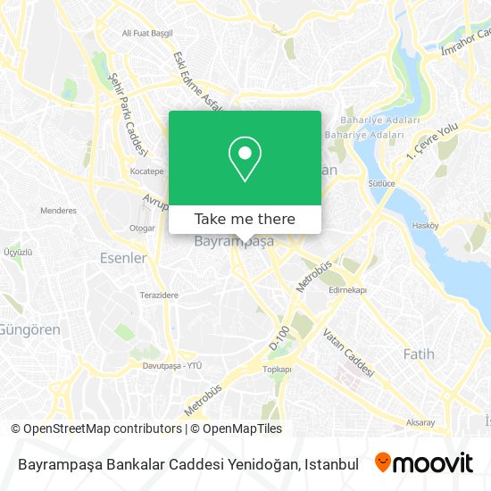 Bayrampaşa Bankalar Caddesi Yenidoğan map
