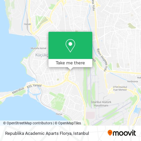 Republika Academic Aparts Florya map