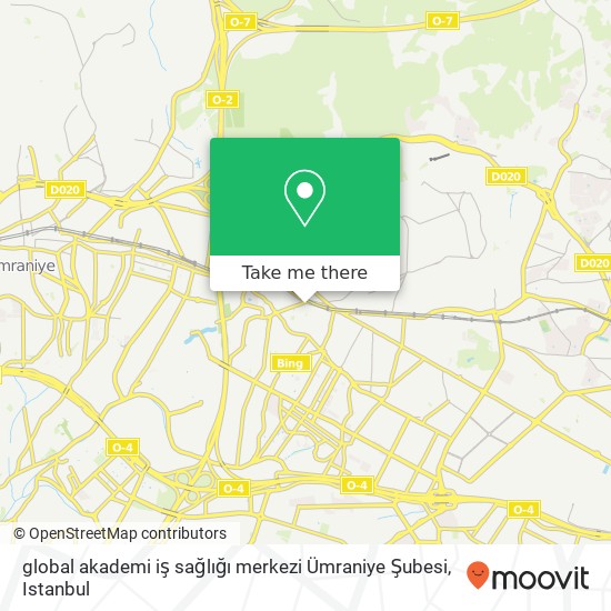 global akademi iş sağlığı merkezi Ümraniye Şubesi map