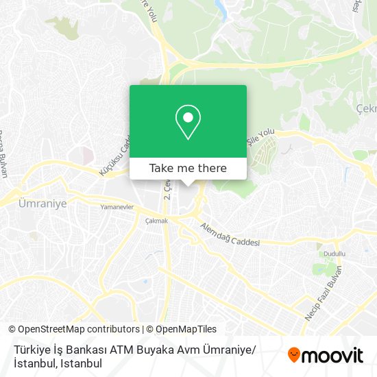 Türkiye İş Bankası ATM Buyaka Avm Ümraniye / İstanbul map