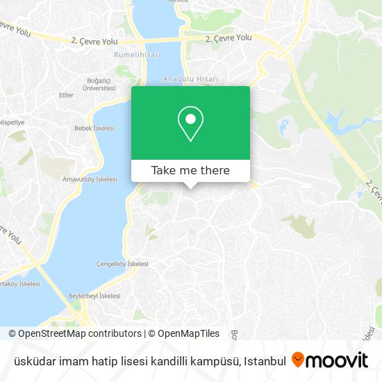 üsküdar imam hatip lisesi kandilli kampüsü map