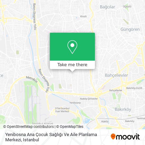 Yenibosna Ana Çocuk Sağlığı Ve Aile Planlama Merkezi map