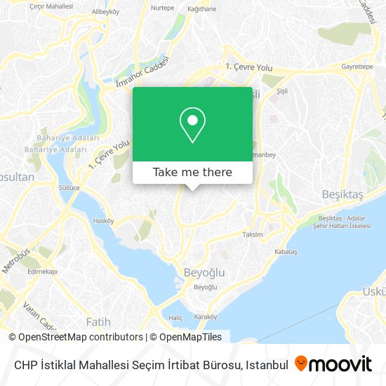 CHP İstiklal Mahallesi Seçim İrtibat Bürosu map