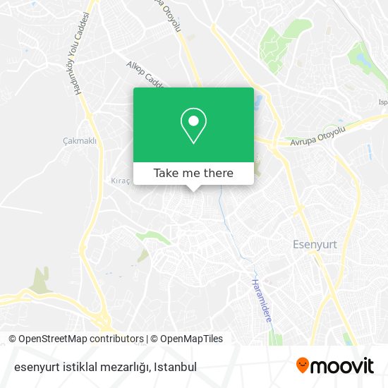 esenyurt istiklal mezarlığı map