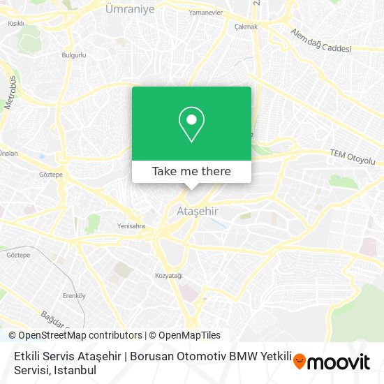 Etkili Servis Ataşehir | Borusan Otomotiv BMW Yetkili Servisi map