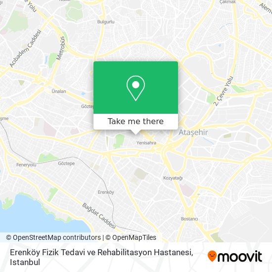 Erenköy Fizik Tedavi ve Rehabilitasyon Hastanesi map