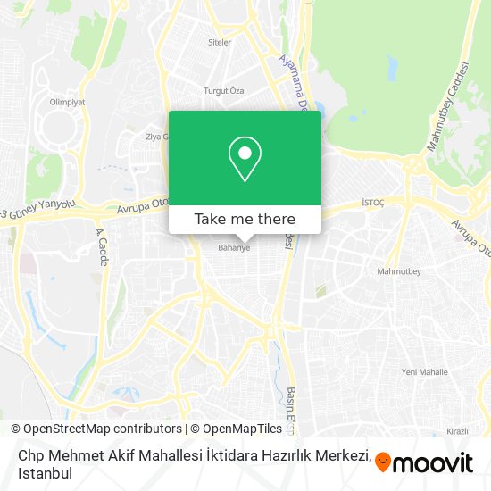 Chp Mehmet Akif Mahallesi İktidara Hazırlık Merkezi map