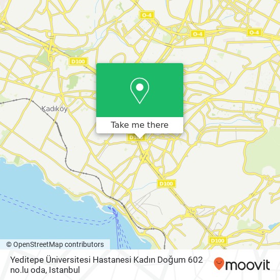 Yeditepe Üniversitesi Hastanesi Kadın Doğum 602 no.lu oda map