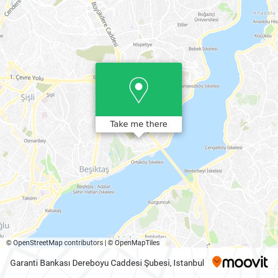 how to get to garanti bankasi dereboyu caddesi subesi in besiktas by bus metro cable car or tram