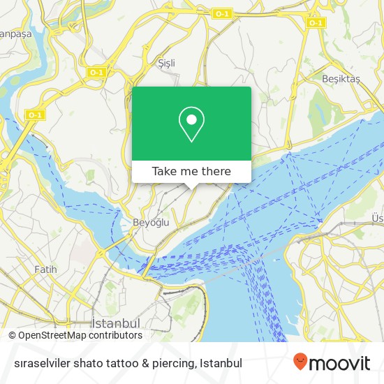 sıraselviler shato tattoo & piercing map