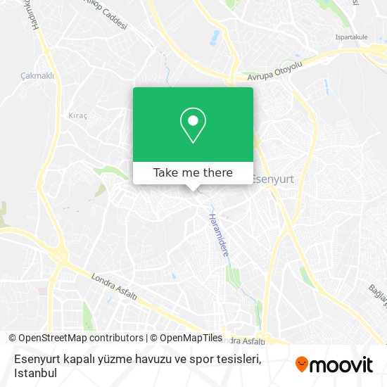 Esenyurt kapalı yüzme havuzu ve spor tesisleri map