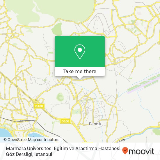 Marmara Üniversitesi Egitim ve Arastirma Hastanesi Göz Dersligi map