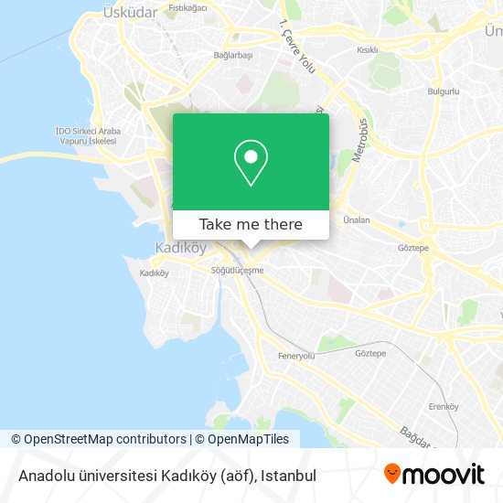 Anadolu üniversitesi Kadıköy (aöf) map