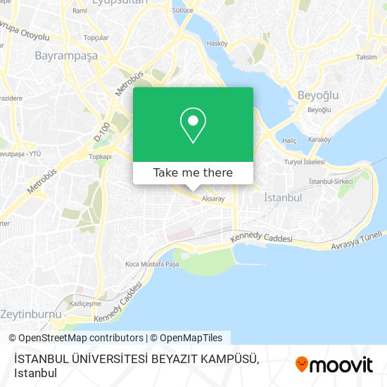 how to get to istanbul universitesi beyazit kampusu in fatih by bus metro cable car or train