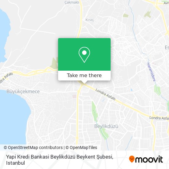 Yapi Kredi Bankasi Beylikdüzü Beykent Şubesi map