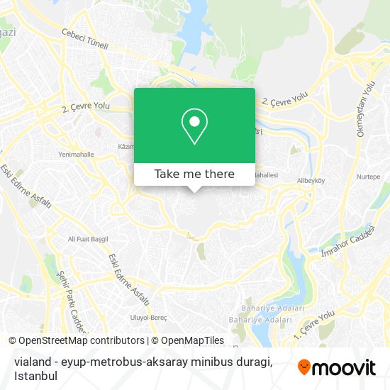 vialand - eyup-metrobus-aksaray minibus duragi map