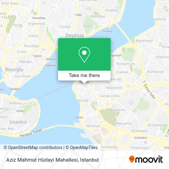 Aziz Mahmut Hüdayi Mahallesi map