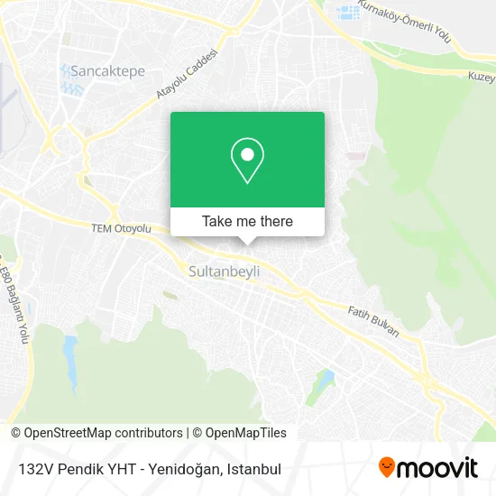 132V Pendik YHT - Yenidoğan map