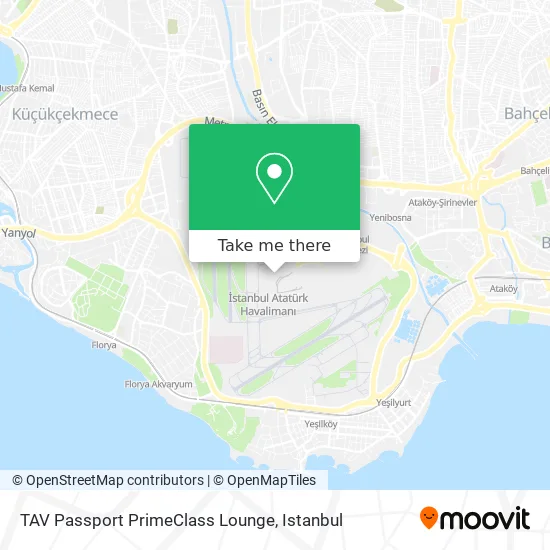 TAV Passport PrimeClass Lounge map