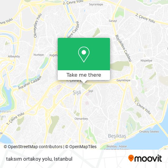 taksım ortakoy yolu map