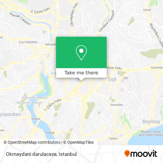 how to get to okmeydani darulaceze in sisli by bus metro or cable car