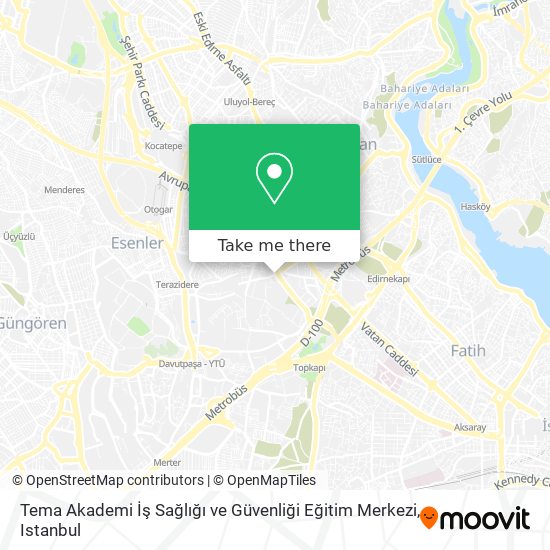 Tema Akademi İş Sağlığı ve Güvenliği Eğitim Merkezi map