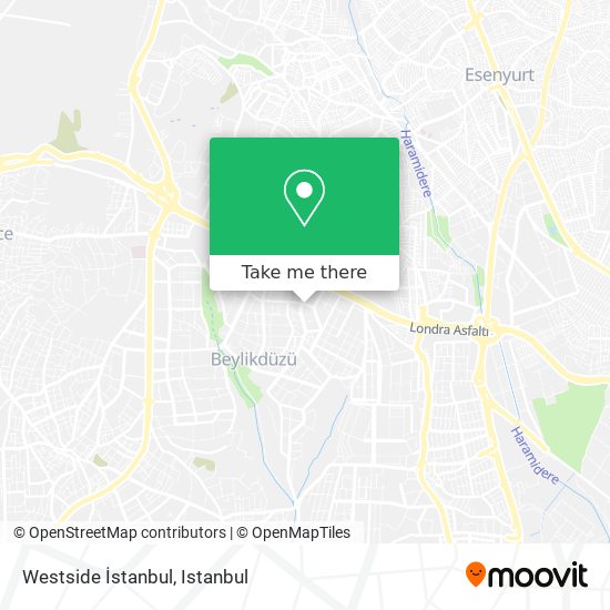 Westside İstanbul map