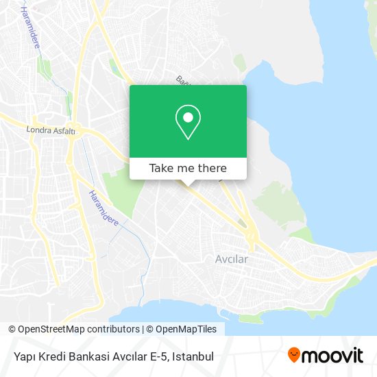 Yapı Kredi Bankasi Avcılar E-5 map