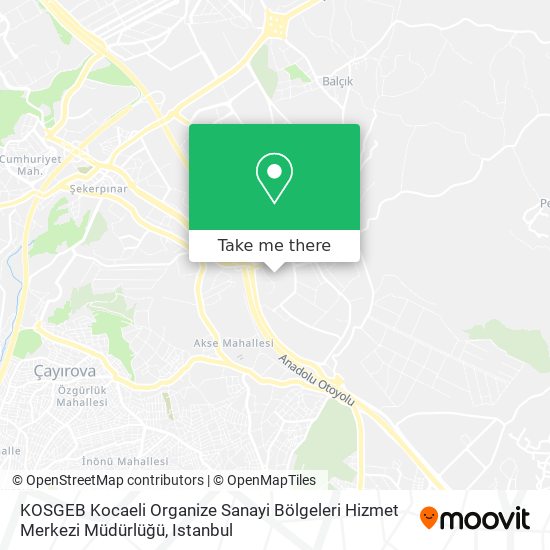 KOSGEB Kocaeli Organize Sanayi Bölgeleri Hizmet Merkezi Müdürlüğü map