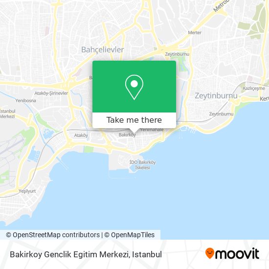 Bakirkoy Genclik Egitim Merkezi map