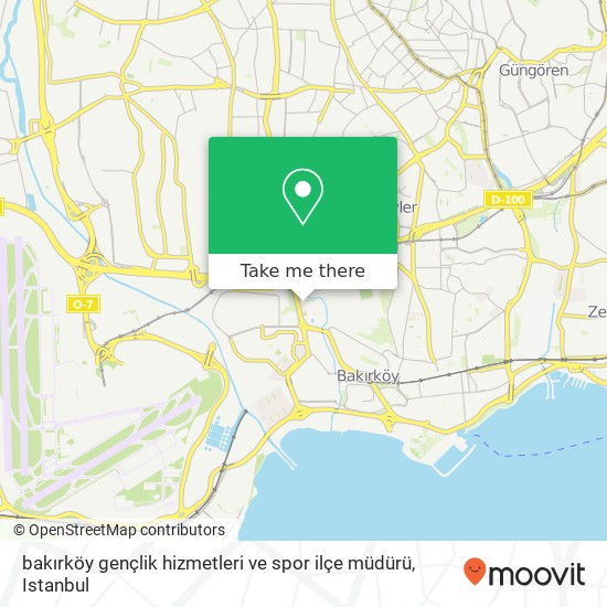 bakırköy gençlik hizmetleri ve spor ilçe müdürü map