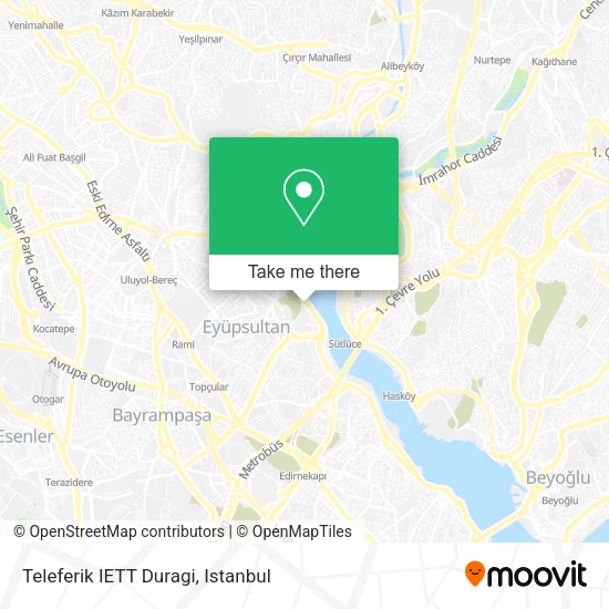 Teleferik IETT Duragi map