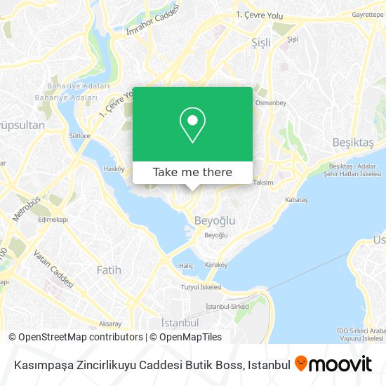 Kasımpaşa Zincirlikuyu Caddesi Butik Boss map