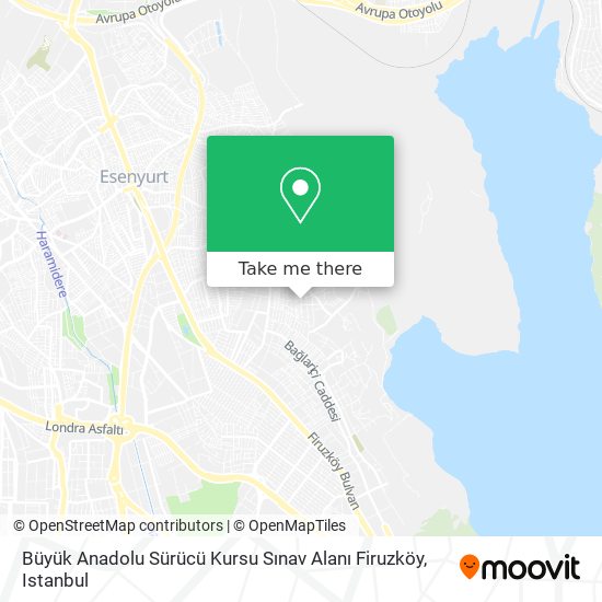 Büyük Anadolu Sürücü Kursu Sınav Alanı Firuzköy map