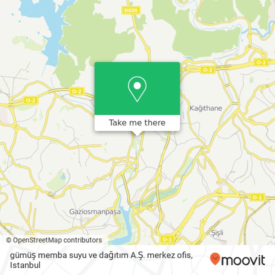 gümüş memba suyu ve dağıtım A.Ş. merkez ofis map