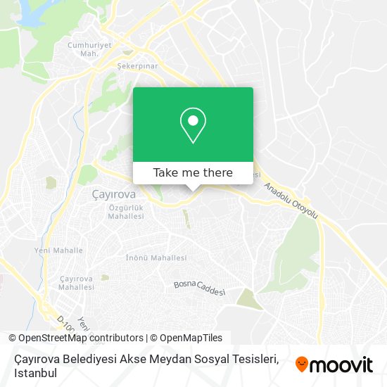 Çayırova Belediyesi Akse Meydan Sosyal Tesisleri map