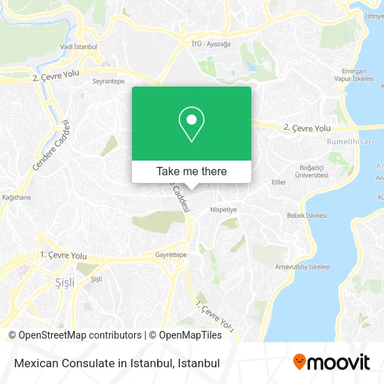 Mexican Consulate in Istanbul map