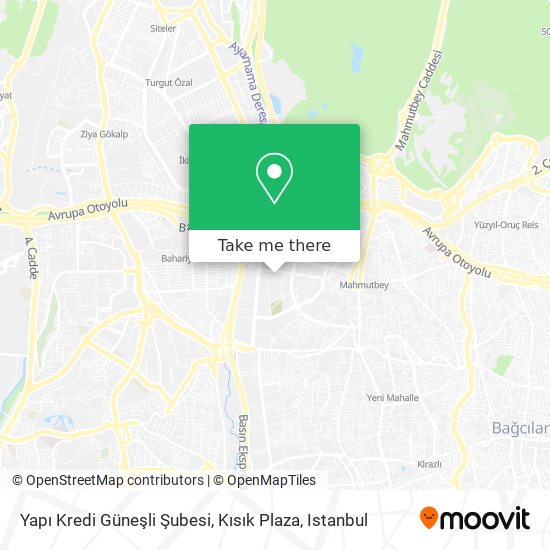 Yapı Kredi Güneşli Şubesi, Kısık Plaza map