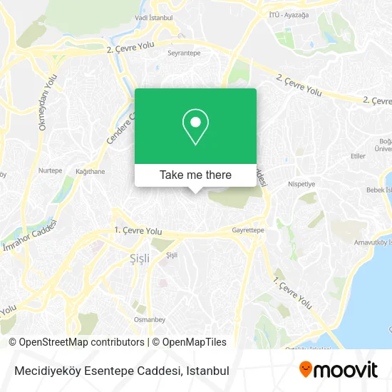 Mecidiyeköy Esentepe Caddesi map