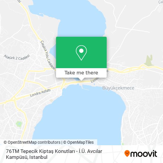 76TM Tepecik Kiptaş Konutları - İ.Ü. Avcılar Kampüsü map