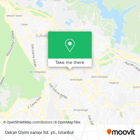 Dekan Giyim sanayi ltd. şti. map