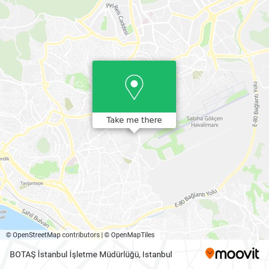 BOTAŞ İstanbul İşletme Müdürlüğü map